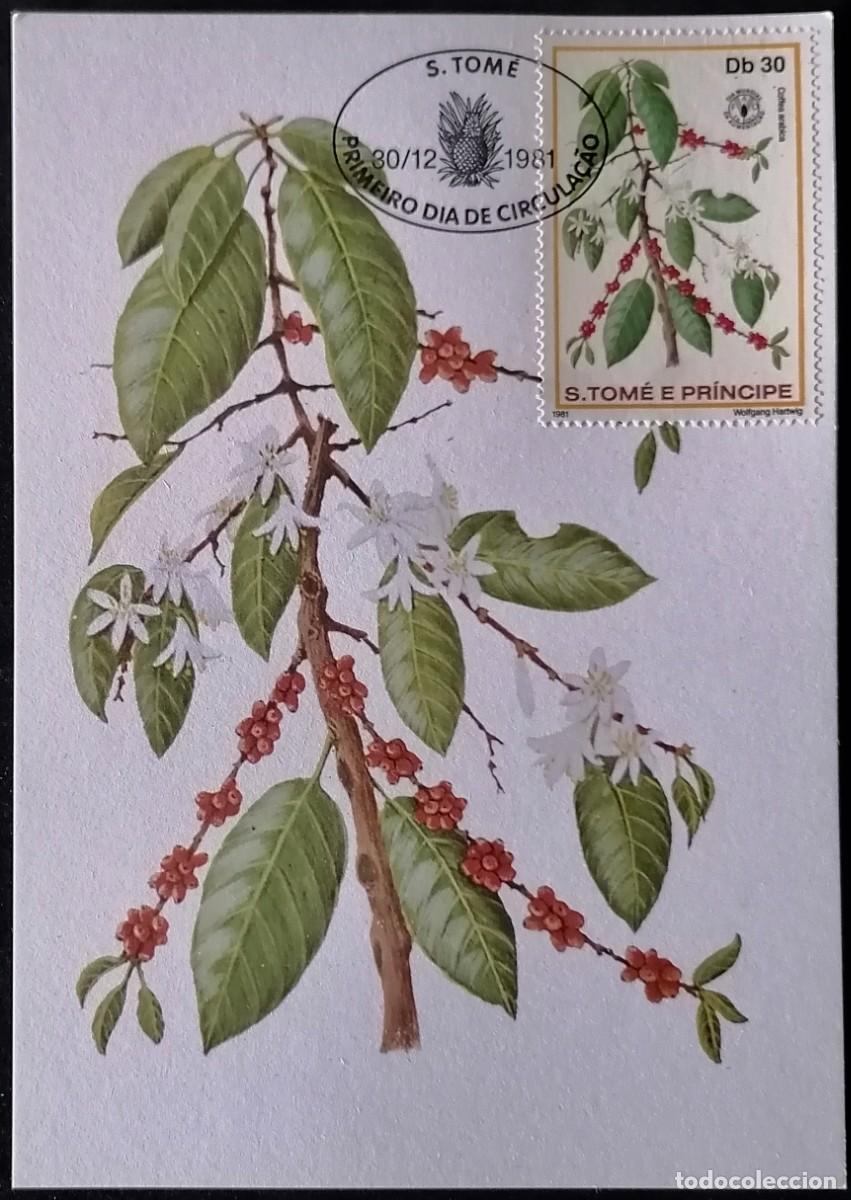 Briefmarken: SANTO TOM&Eacute; 1981 - TARJETA M&Aacute;X / D&Iacute;A DE LA ALIMENTACI&Oacute;N .