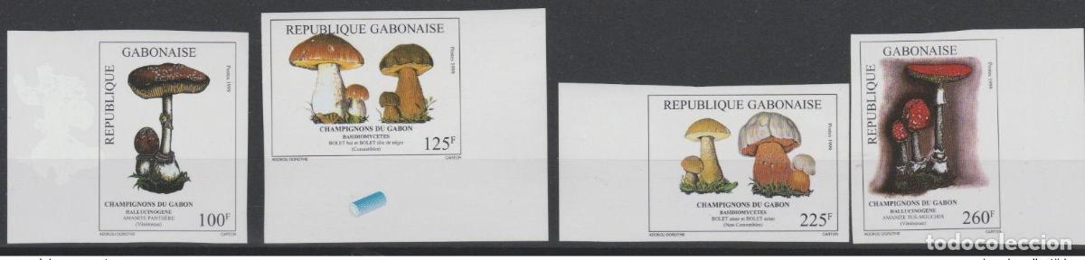 Sellos: Gab&oacute;n 1999 ND Imperf Mi. 1484 - 1487 Hongos Pilze &iexcl;RARO!