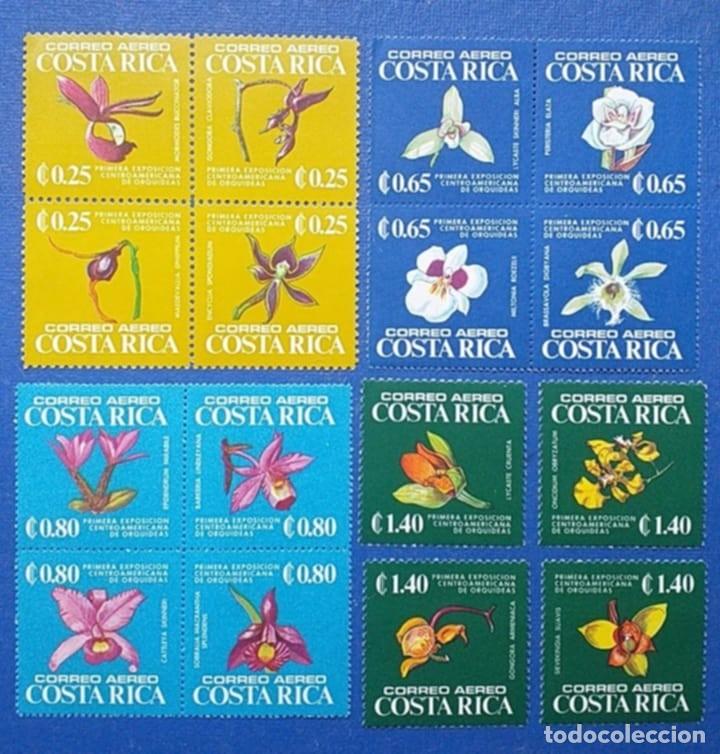 Sellos: Sellos Flores Costa Rica 1975 Correo A&eacute;reo Exposici&oacute;n de Orquideas 16v.
