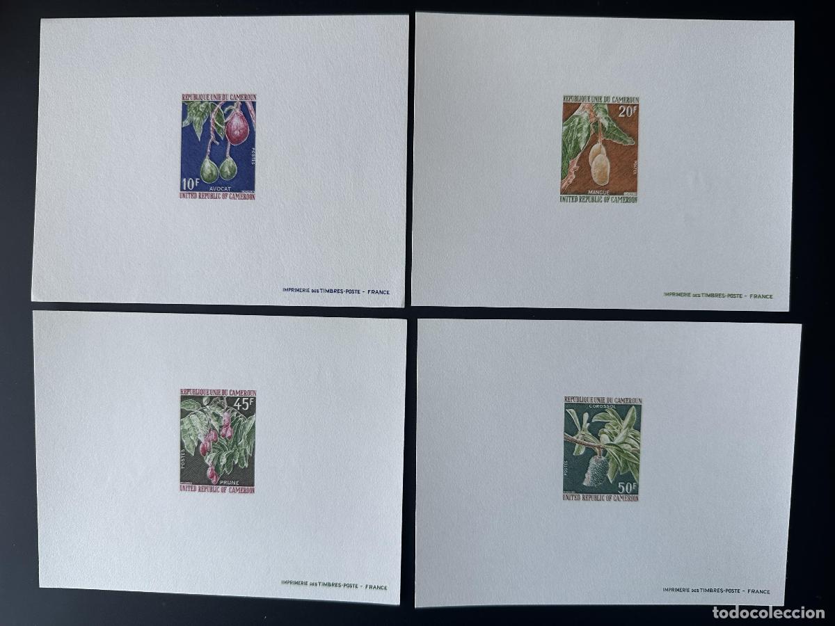 Stamps: Camer&uacute;n 1973 Mi. 749 - 752 Proof De Luxe Fruits Fr&uuml;chte aguacate mango