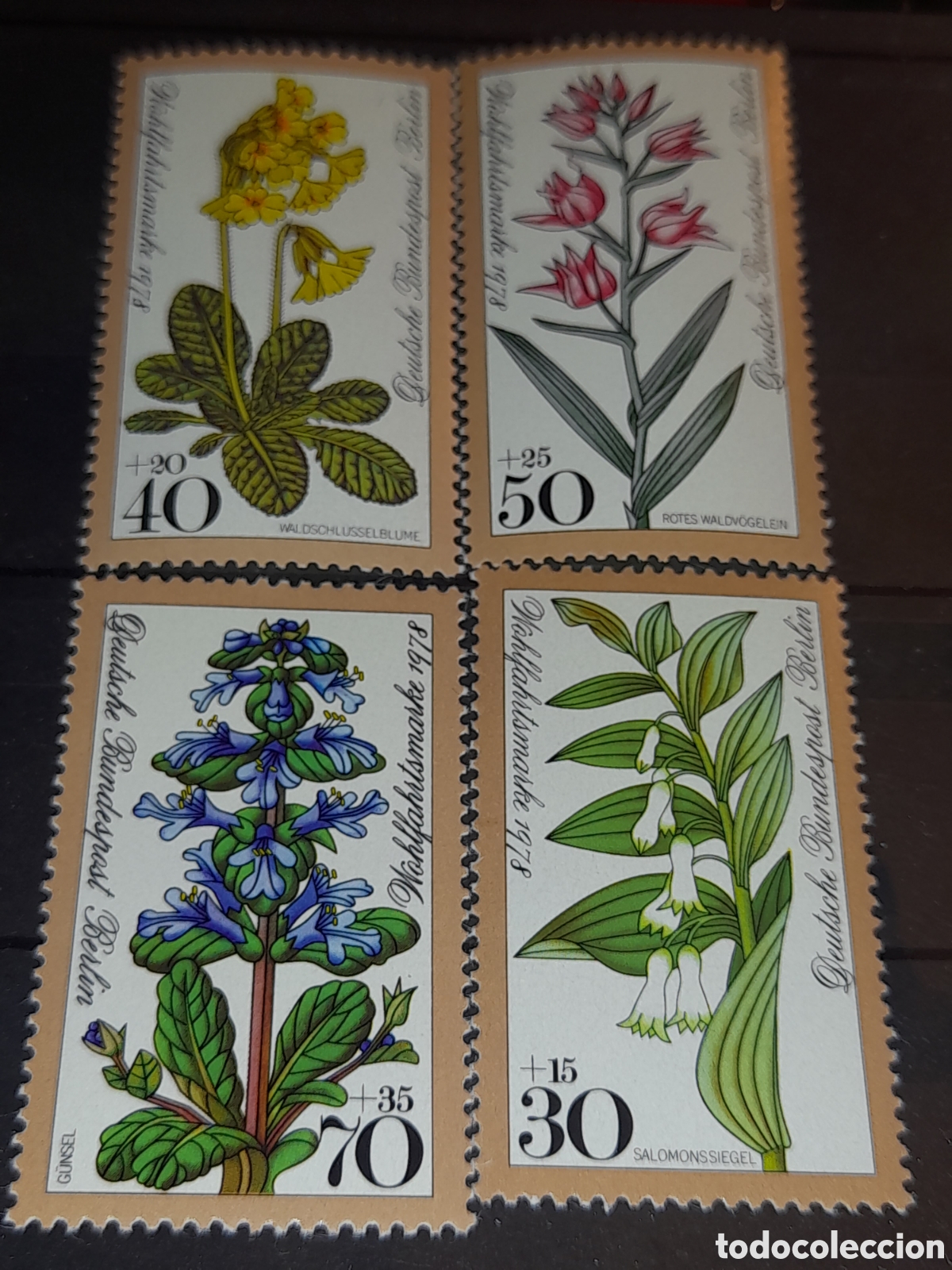 Sellos: Sello Alemania, Berlin nuevo 1978. Beneficiencia. Flores. flora. Naturaleza. Plantas. Bellorita