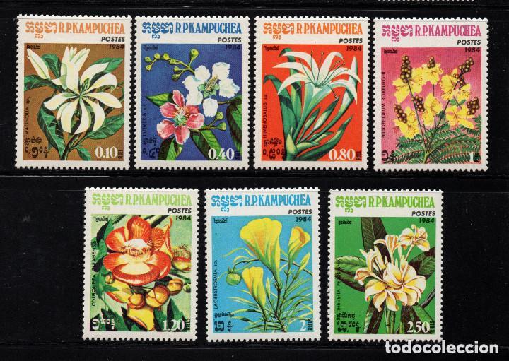 Sellos: Camboya - Kampuchea 1984 Ivert 477/83 *** Flora - Flores Diversas