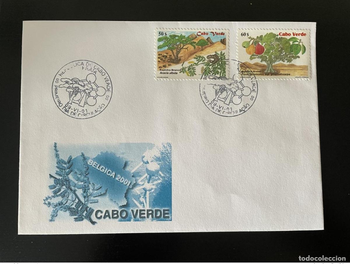 Selos: Cabo Verde 2001 Mi. 792 - 793 FDC Expo B&eacute;lgica Baum Tree Atomium Bruselas