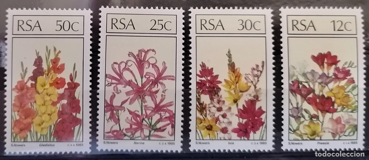 Sellos: SUD&Aacute;FRICA 1985 - FLORES .