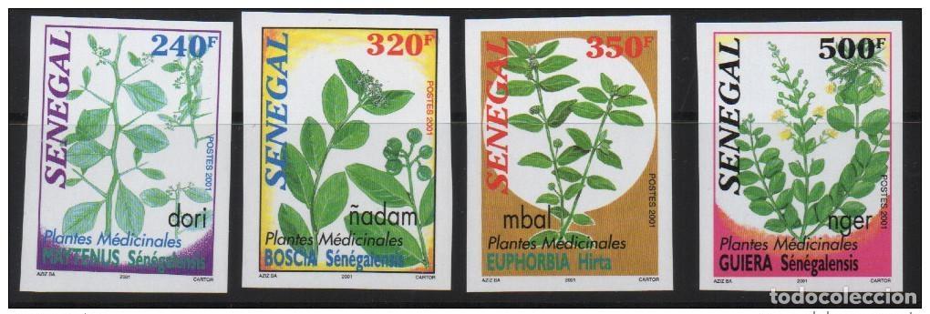 Sellos: Senegal 2001 IMPERF ND Plantas medicinales Flora Mi. 1934-1937