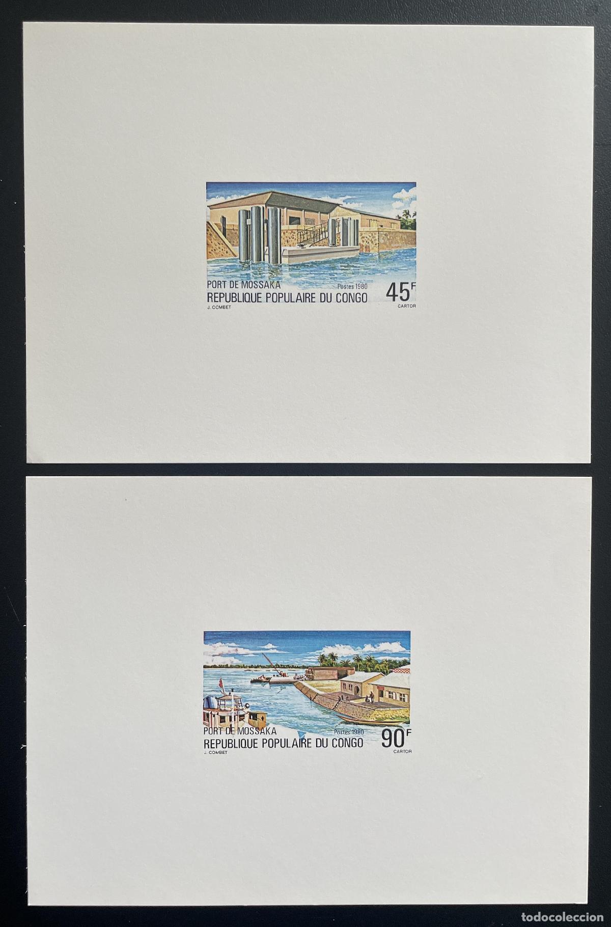 Sellos: Congo 1980 Mi. 742 - 743 arquitectura de Port Mossaka a prueba lujo