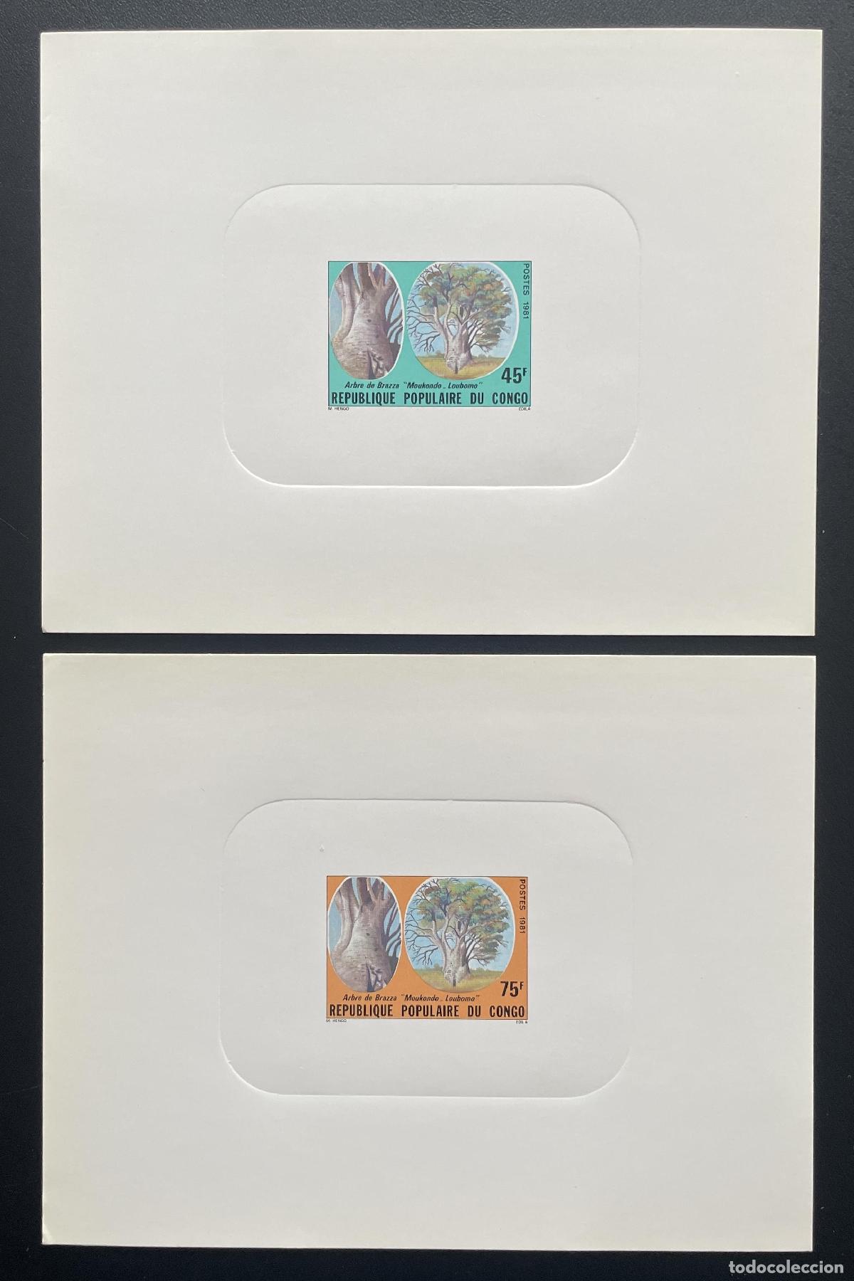 Sellos: Congo 1981 Mi. 843 - 844 a prueba de lujo Arbre Brazza Moukondo Flora