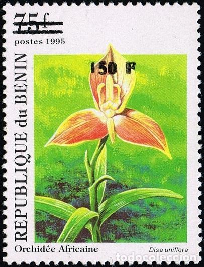 Sellos: Ben&iacute;n 2000 Mi. 1257 sobrecargado orqu&iacute;dea africana Disa uniflora flora