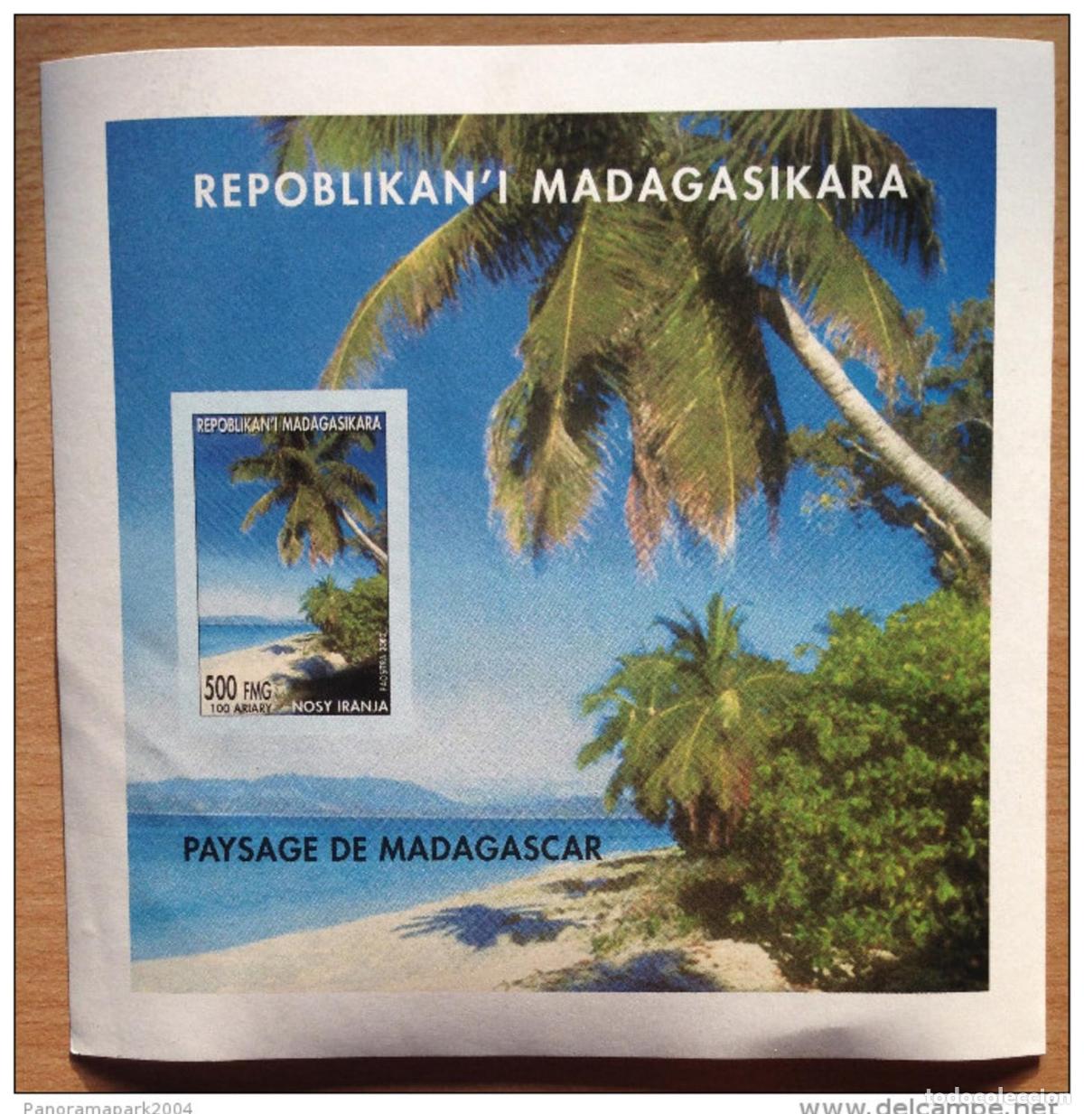 Sellos: Madagascar 2002 Landscape Nosy Iranja IMPERF Block &iexcl;MUY RARO!