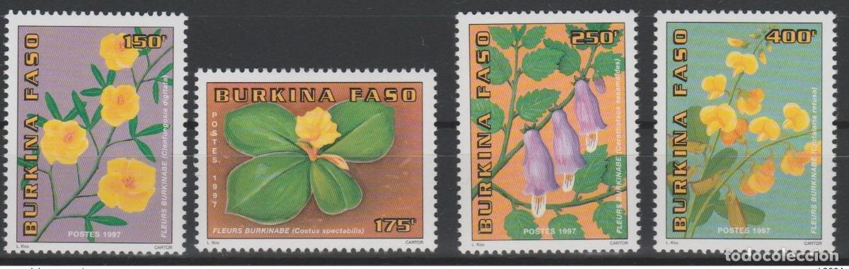 Sellos: Burkina Faso 1997 Mi. 1466 - 1469 Flores Burkinabe Bl&uuml;ten Flora