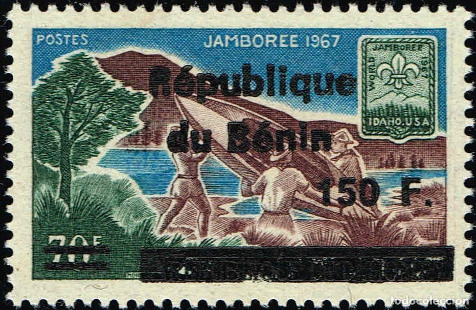 Stamps: Ben&iacute;n 1996 Mi. 730 sobrecargado Jamboree 1967 escultismo piragua