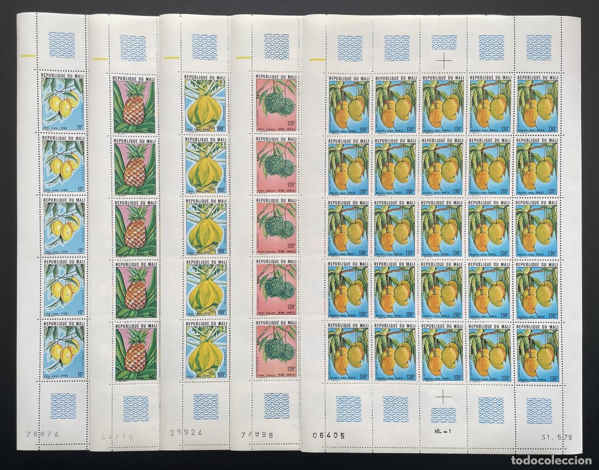 Briefmarken: Mali 1979 YT 339-343 frutas lim&oacute;n pi&ntilde;a mango guan&aacute;bana