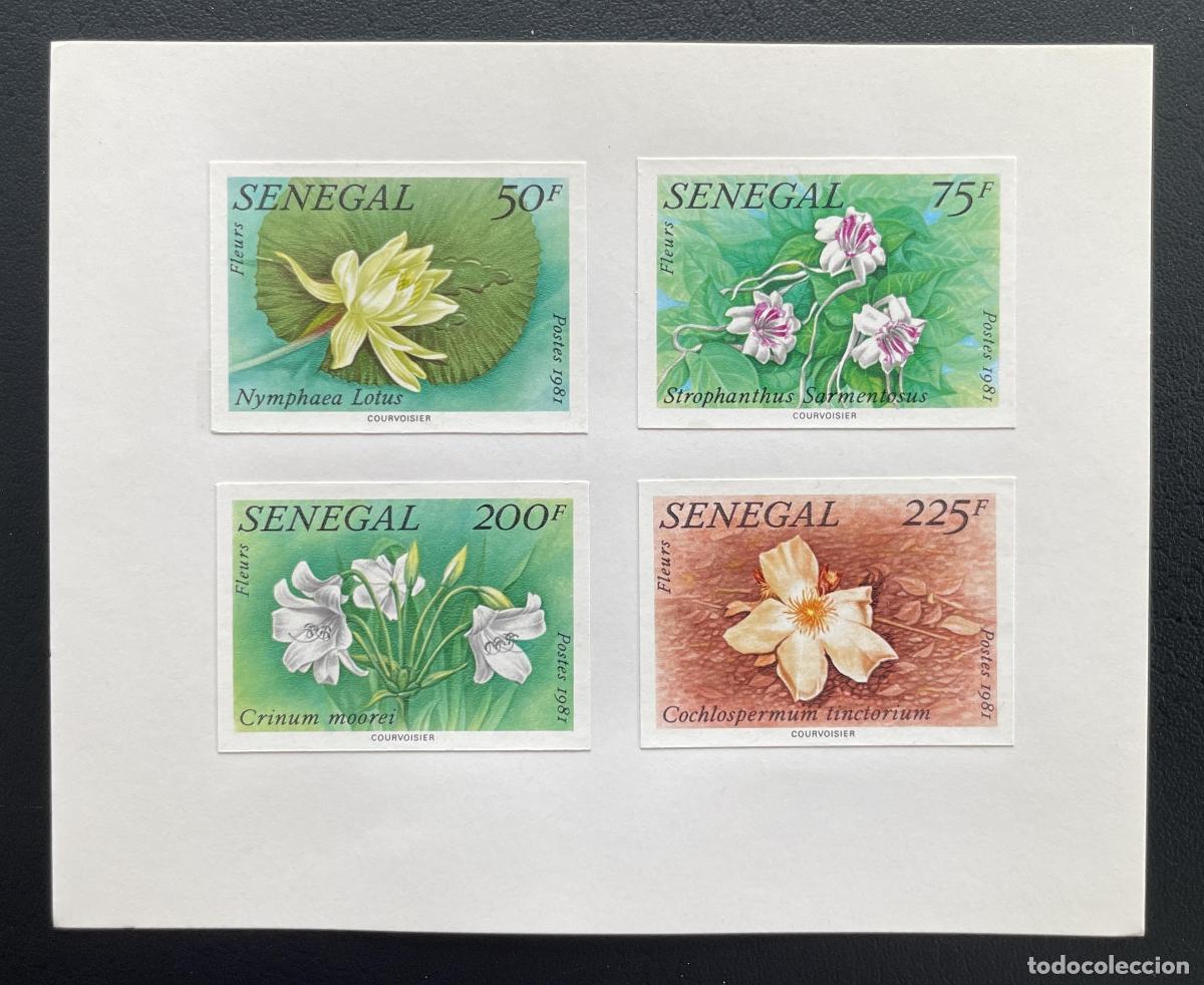 Sellos: Senegal 1982 Mi. 755 - 758 flores a prueba de lujo Nymphaea Lotus Crinum