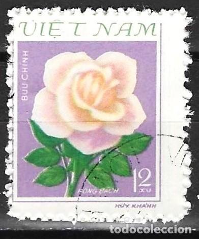 Sellos: Vietnam 1980 - Mi 1075 - YT 211 - Flor : Rosa