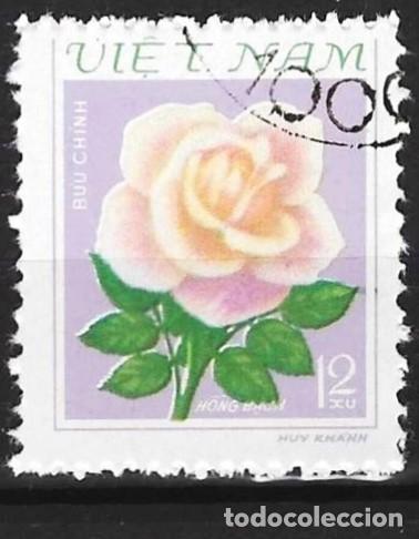 Sellos: Vietnam 1980 - Mi 1075 - YT 211 - Flor : Rosa