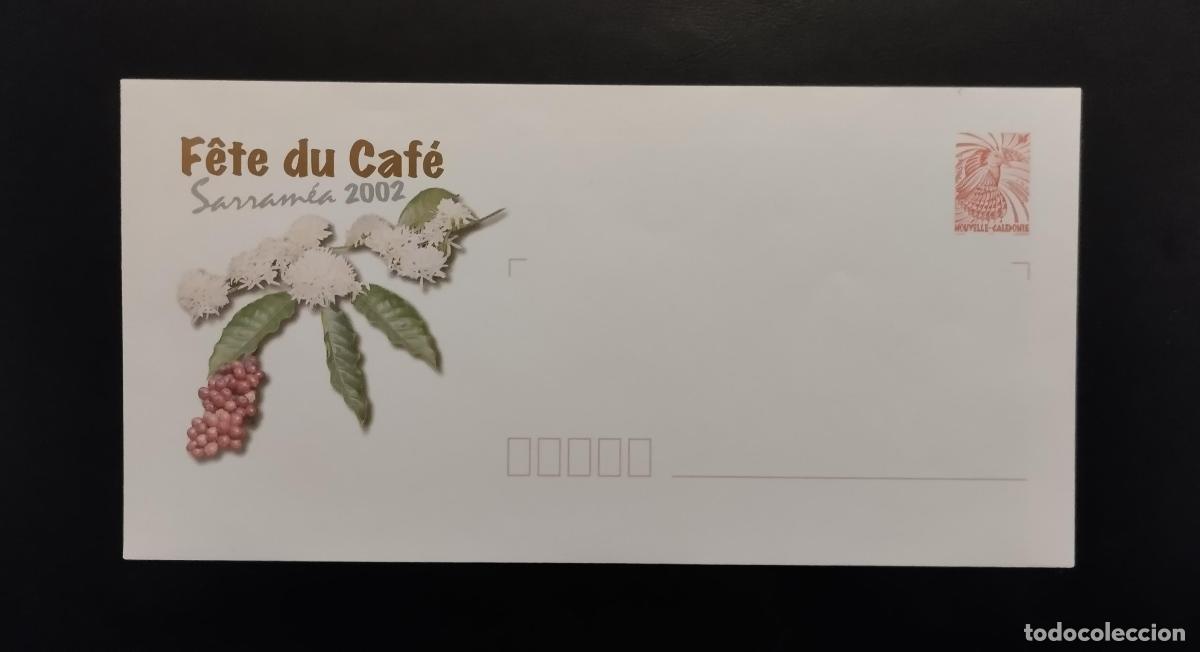 Sellos: Nueva Caledonia: postal completo: flores para el Festival del Caf&eacute; de Sarram&eacute;a 2002