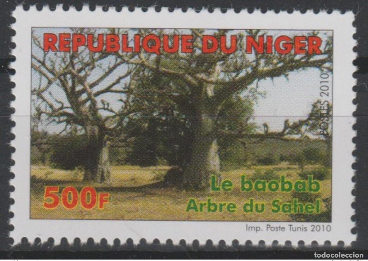 Sellos: N&iacute;ger 2010 mayo 2012 El &aacute;rbol baobab del Sahel Baum MNH 1 val.