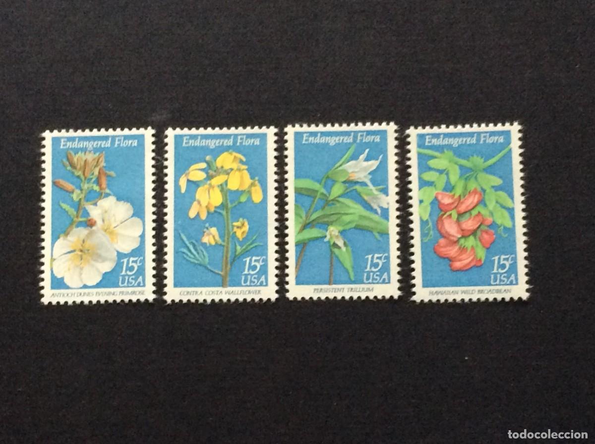 Sellos: ESTADOS UNIDOS N&ordm; YVERT 1246/9*** A&Ntilde;O 1979. FLORA PROTEGIDA