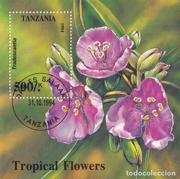 Sellos: HB Tanzania 1994 - Flores tropicales &middot; Amor de hombre / Tropical Flowers - Tradescantia