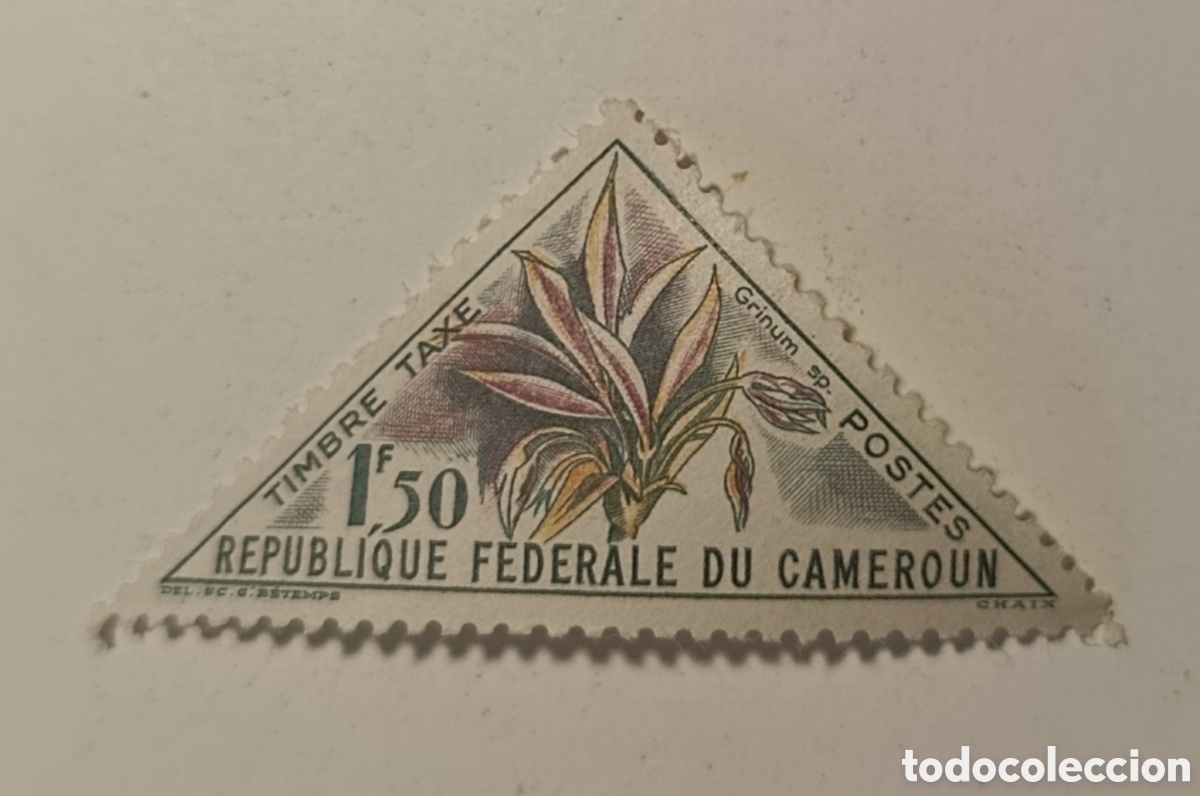 Sellos: CAMERUN sello flor grinum