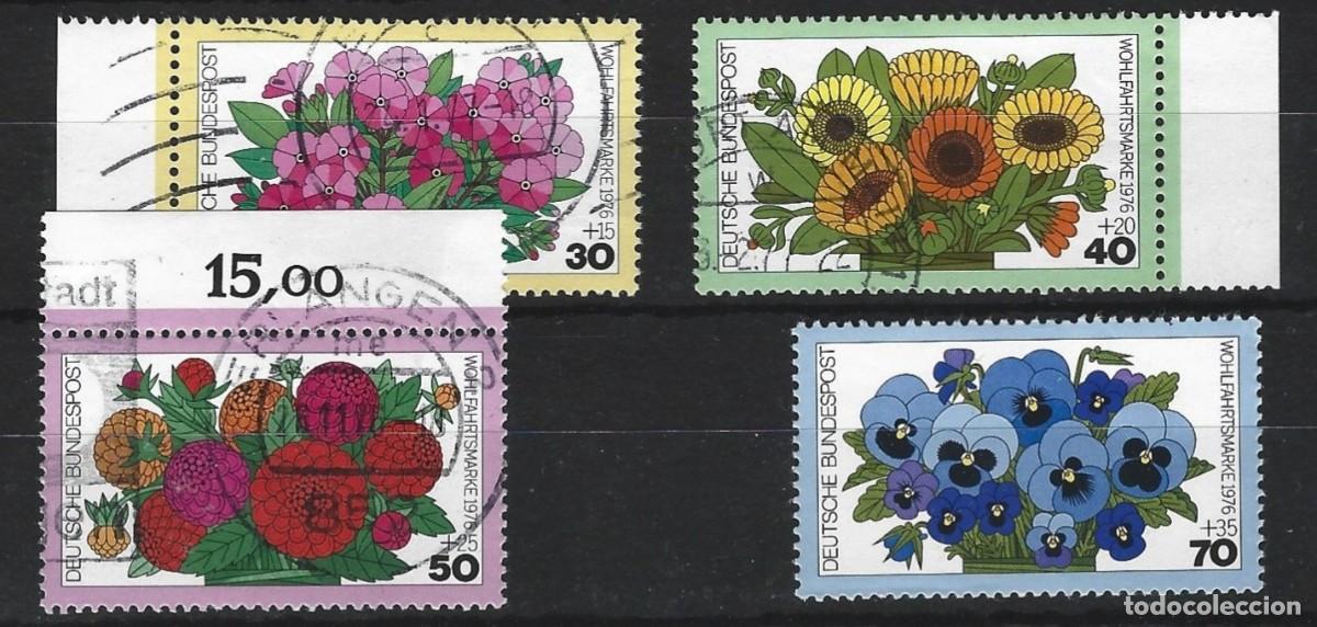 Sellos: ALEMANIA FEDERAL - SELLOS BEN&Eacute;FICOS DE 1976 - SERIE COMPLETA - UN SIN USAR RESTOS USADOS