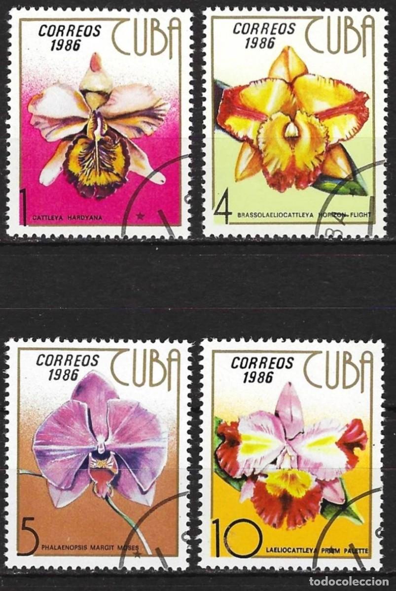 Selos: Cuba 1986 - Mi 3036 a 3039 - YT 2709 a 2712 - Flores : Orqu&iacute;deas