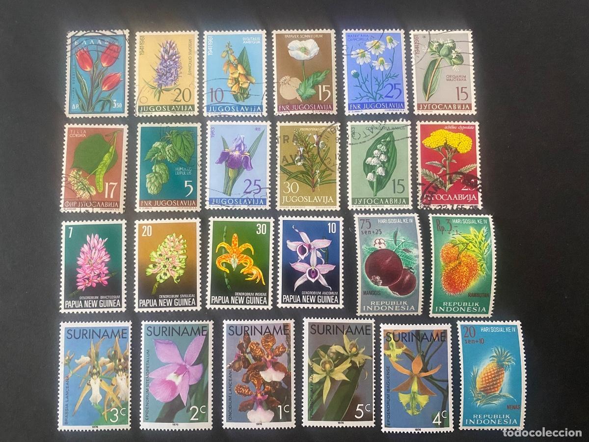 Sellos: Flora, lote de sellos