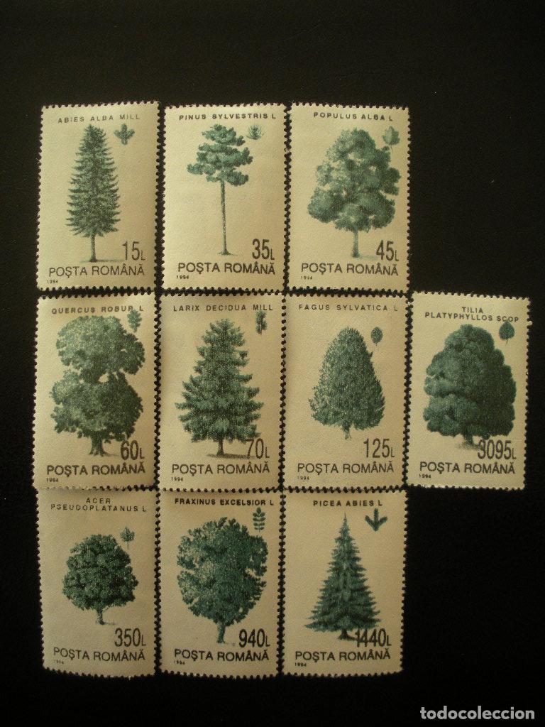 Sellos: Rumania 1994 Ivert 4160/9 *** Serie B&aacute;sica - Flora - Arboles