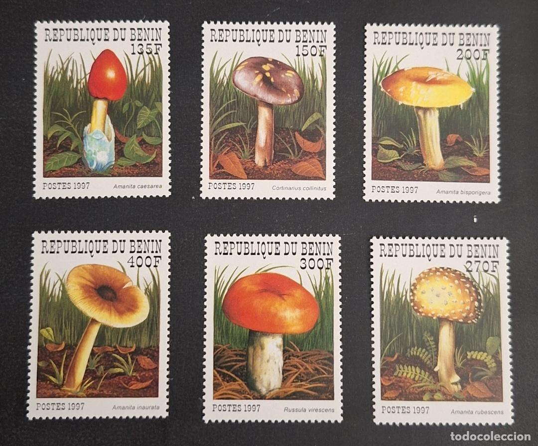 Sellos: Ben&iacute;n 1997 Mi. 989-994 hongos Amanita Russula Cortinarius