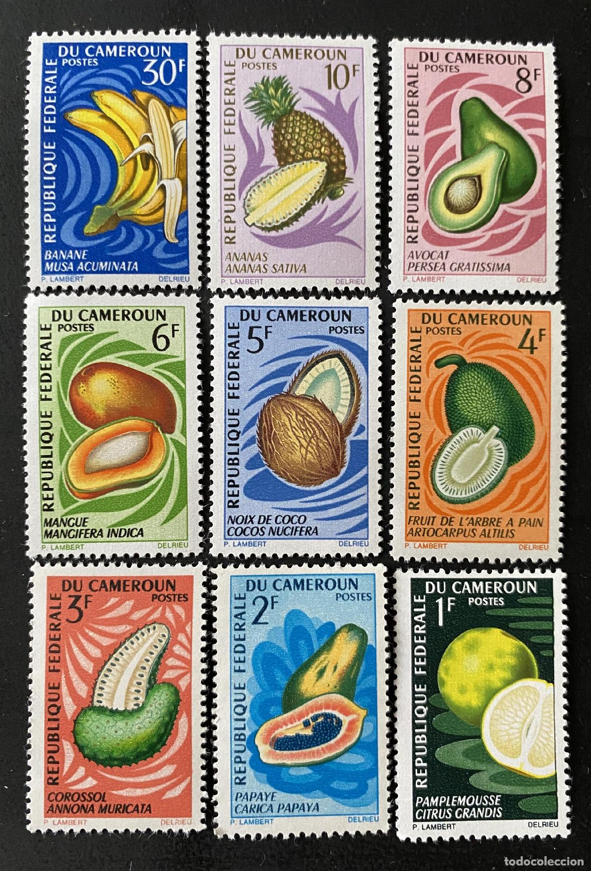 Sellos: Camer&uacute;n 1967 Mi. 506-514 frutas tropicales banana pi&ntilde;a aguacate mango