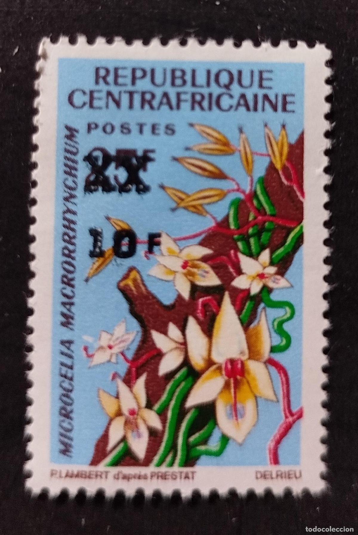 Sellos: Centro&aacute;frica 1967 Mi. 125 sobrecargado orqu&iacute;dea Microcoelia flora