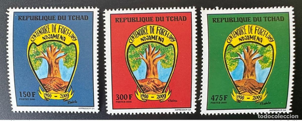 Sellos: Chad 2000 Mi. 2065 - 2067 Centenario del &aacute;rbol Baum de Fort Lamy n'Djamena
