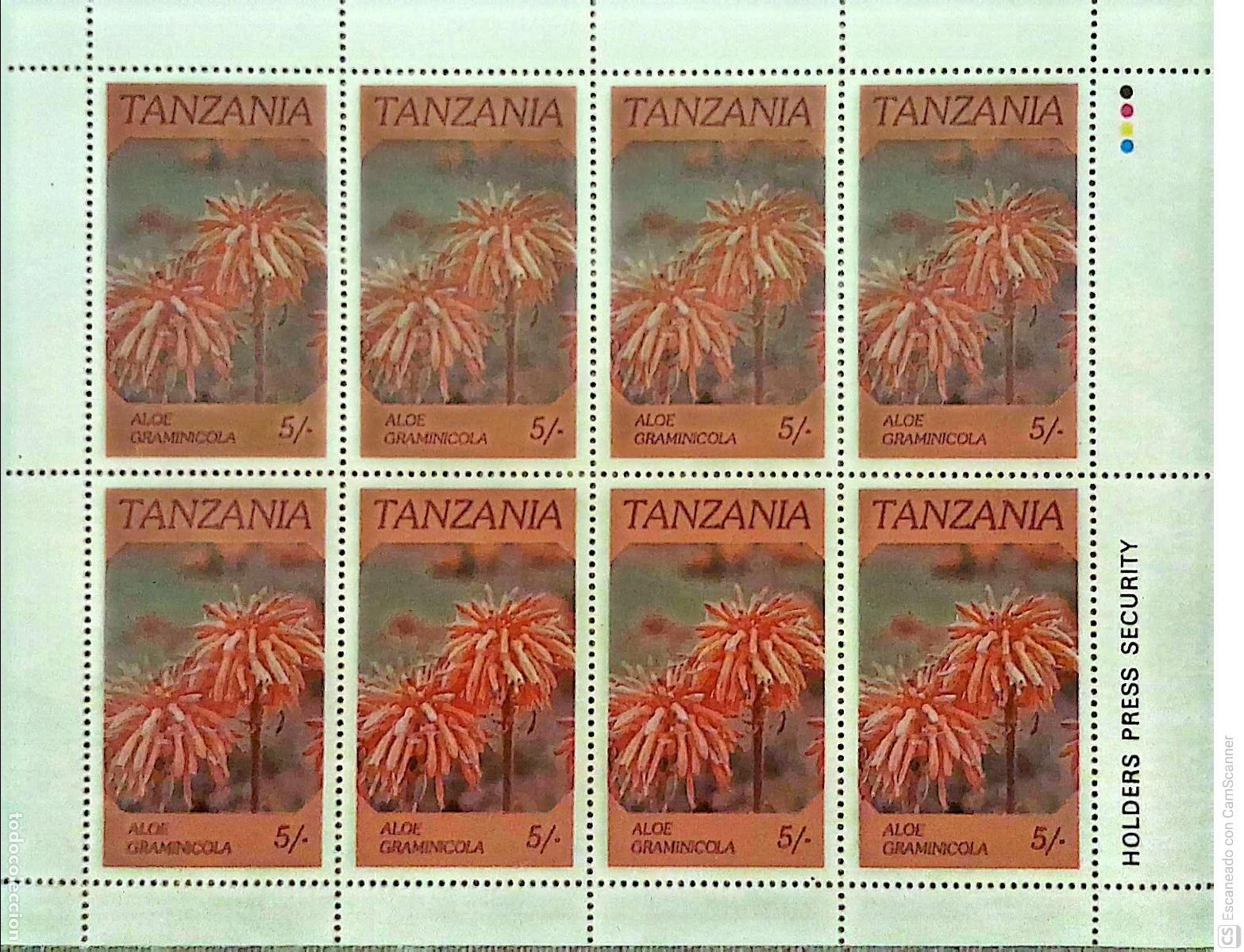 Sellos: Tanzania. 282. Flora. Flores espec&iacute;ficas: Aloe. 1986. Sellos nuevos y numeraci&oacute;n Yvert