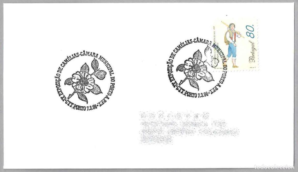 Sellos: Matasellos FLORA - IX EXP. DE CAMELIAS. Porto, Portugal, 1998
