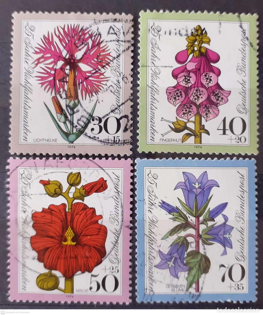 Sellos: ALEMANIA n&deg; 667/670&deg; Flora. Serie completa