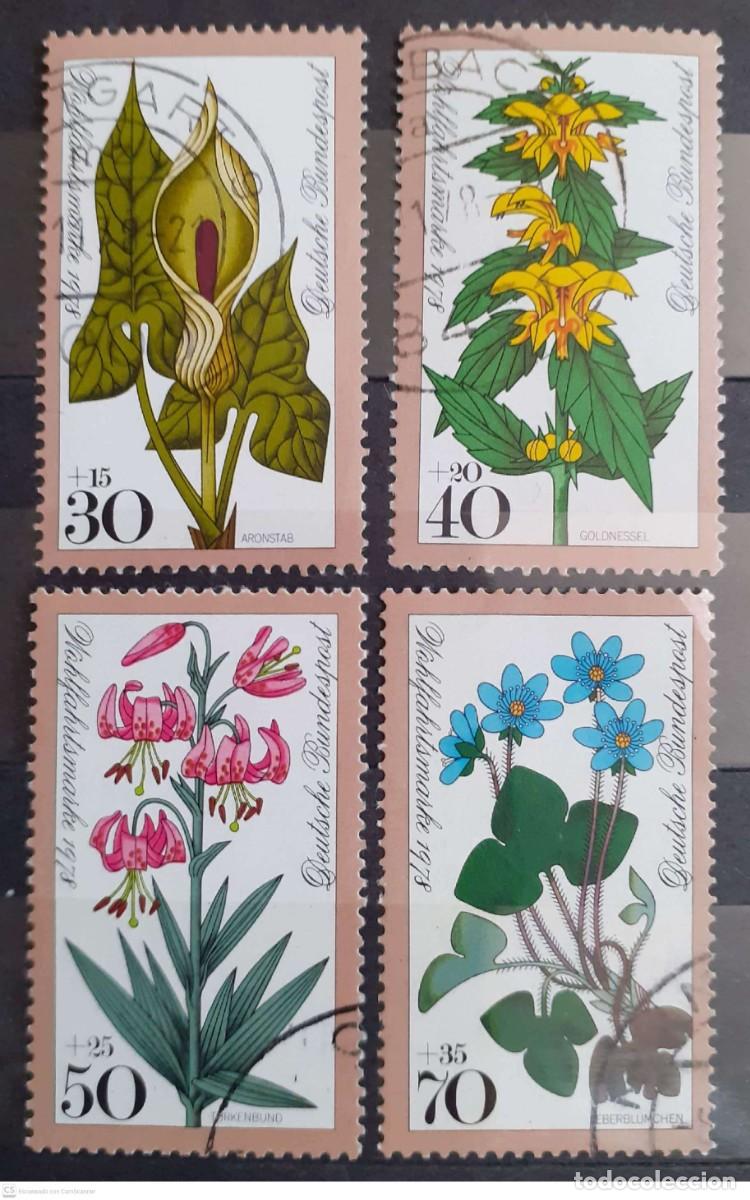 Sellos: ALEMANIA n&deg; 829/832&deg; Flora de los bosques. Serie completa
