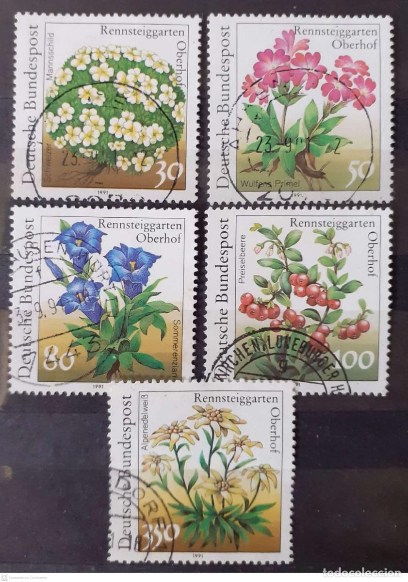 Sellos: ALEMANIA n&deg; 1337/41&deg; Flores del jard&iacute;n bot&aacute;nico. Serie completa
