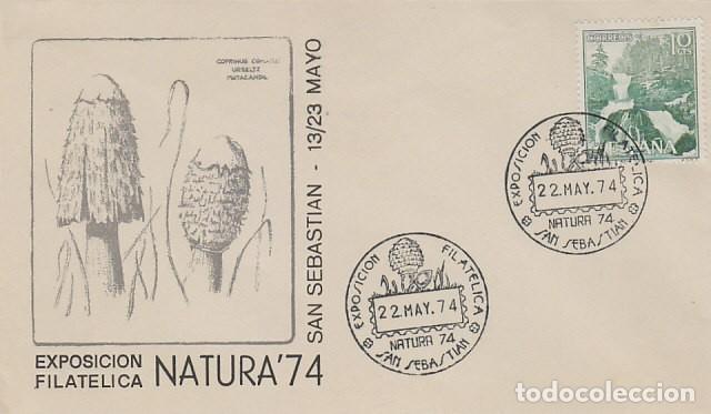 Sellos: A&Ntilde;O 1974, SETAS: MATACANDIL, MATASELLOS DE SAN SEBASTIAN, SOBRE OFICIAL
