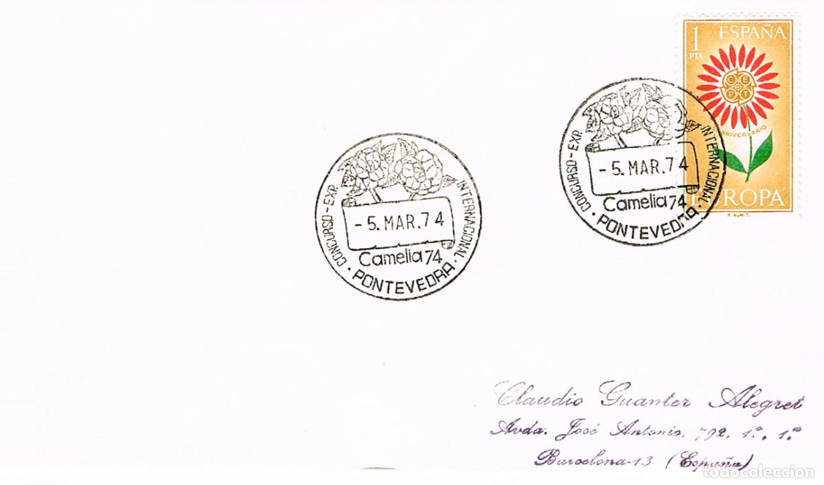 Sellos: A&Ntilde;O 1974, concurso internacional sobre la CamelIa en Pontevedra