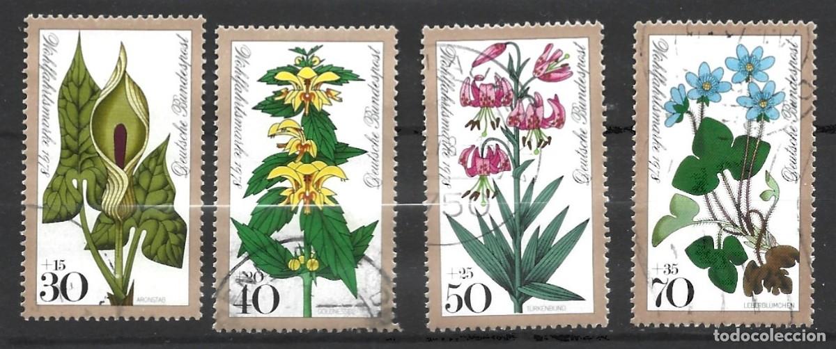 Sellos: ALEMANIA - FLORES - BIENESTAR 1978 - CON BORDE, SELLADO Y GOMA - NUEVOS -