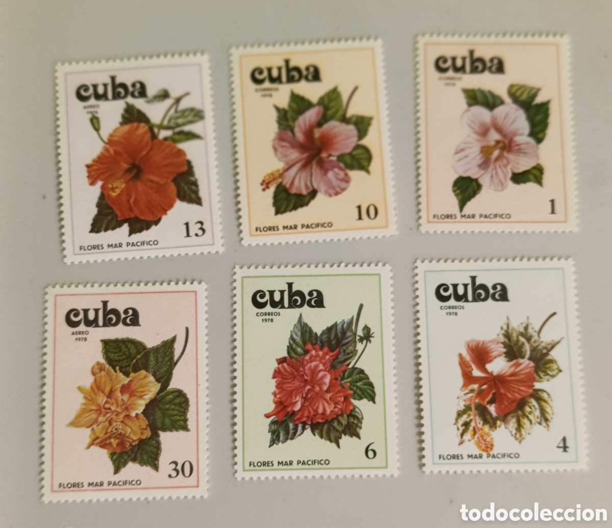 Sellos: CUBA sello flores del pac&iacute;fico a&ntilde;o 1978 nuevos