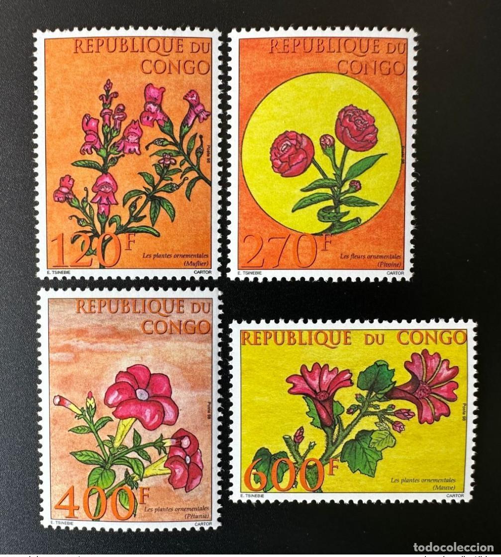 Sellos: Congo 1998/2003 Mi. 1761 - 1764 Plantas ornamentales Flora flores