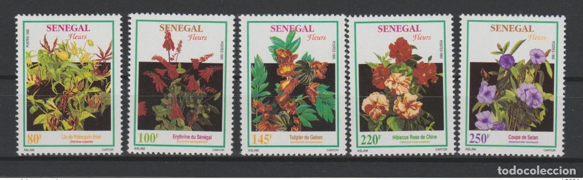 Sellos: Senegal 1993/1994 Mi. 1260 - A1263 Fleurs Flowers Blumen flora &iexcl;RARA! SELTEN