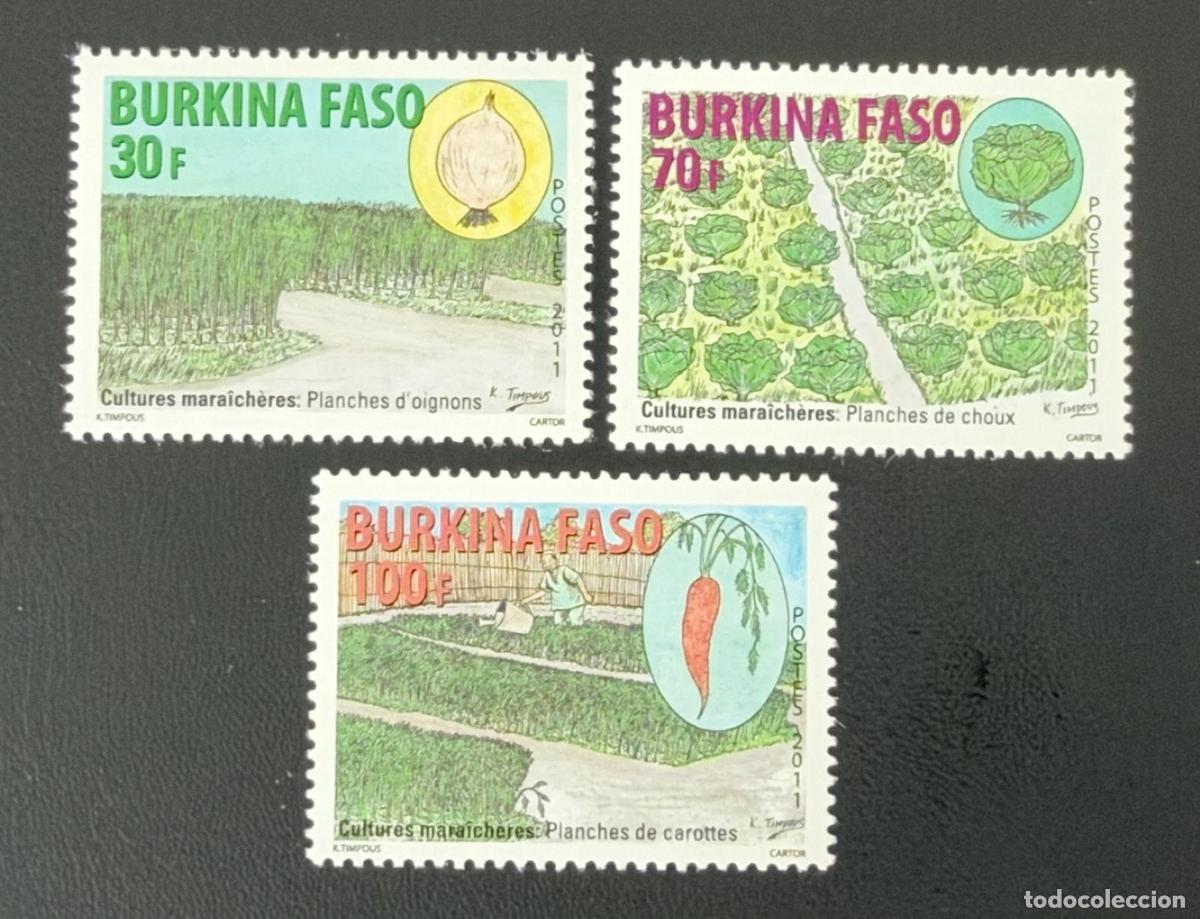 Sellos: Burkina Faso 2011 Mi. 1949-1951 cultivos hort&iacute;colas cebollas coles