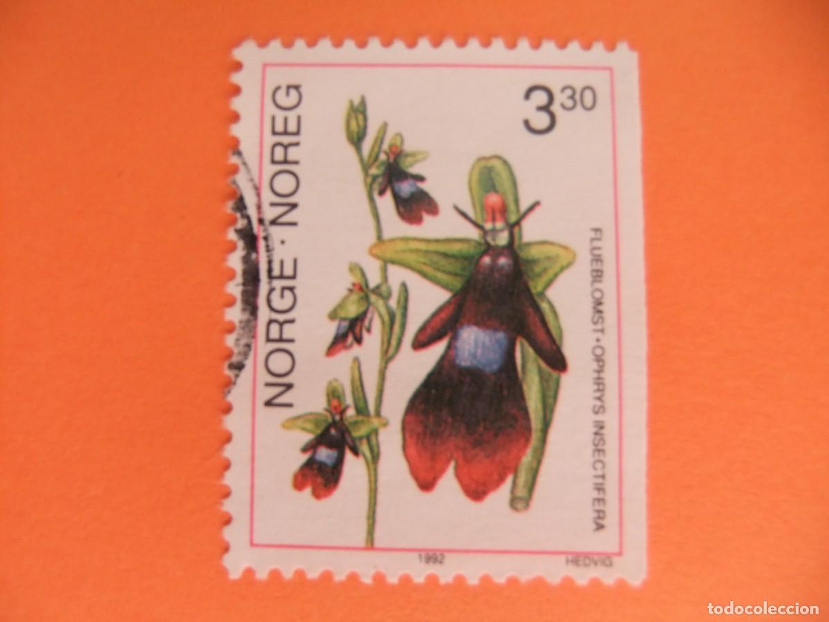 Selos: 59 NORUEGA NORGE 1992 / FLORES ORQUIDEA / YVERT 1046 FU