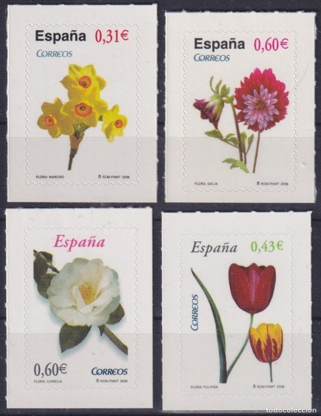 Briefmarken: F-EX64248 ESPA&Ntilde;A SPAIN MNH 2008 ADHESIVES FLOWER FLORES.