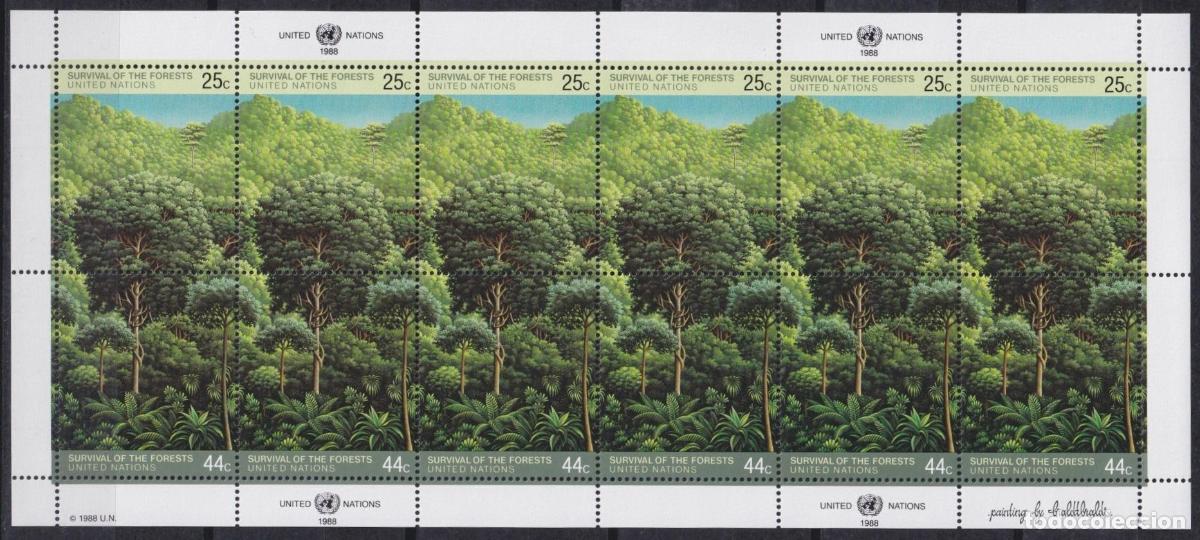 Briefmarken: F-EX62262 UNITED NATIONS MNH 1988 SUVIVAL OF FOREST 2 SHEET (GENEVE -NEW YORK).