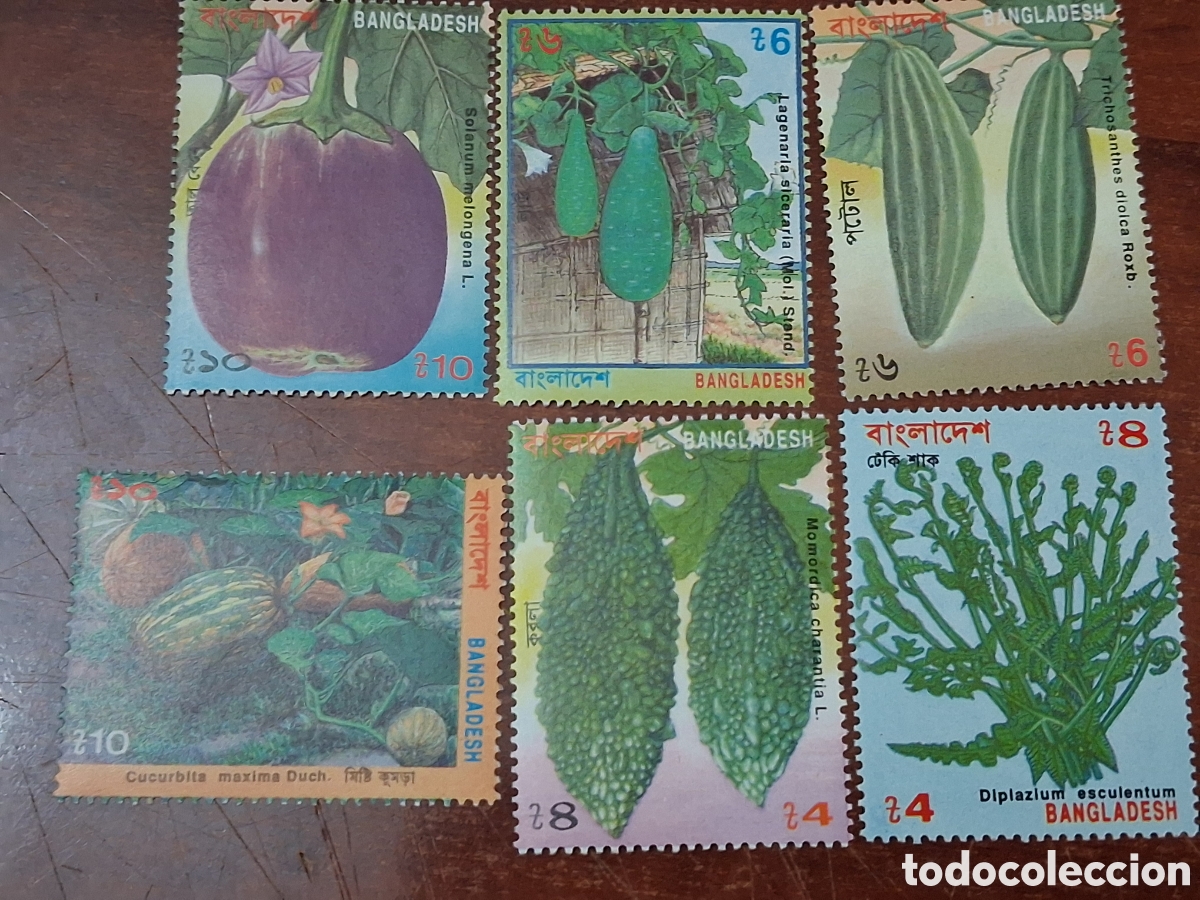 Timbres: Sello Banglades nuevo 1994. Vegetales. Flora. Naturaleza. Agricultura. Campo. Lagenaria.