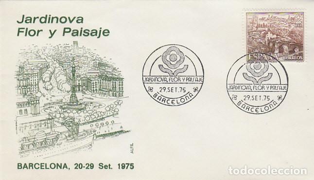 Sellos: A&Ntilde;O 1975, JARDINOVA, FLOR Y PAISAJE, SOBRE DE ALFIL
