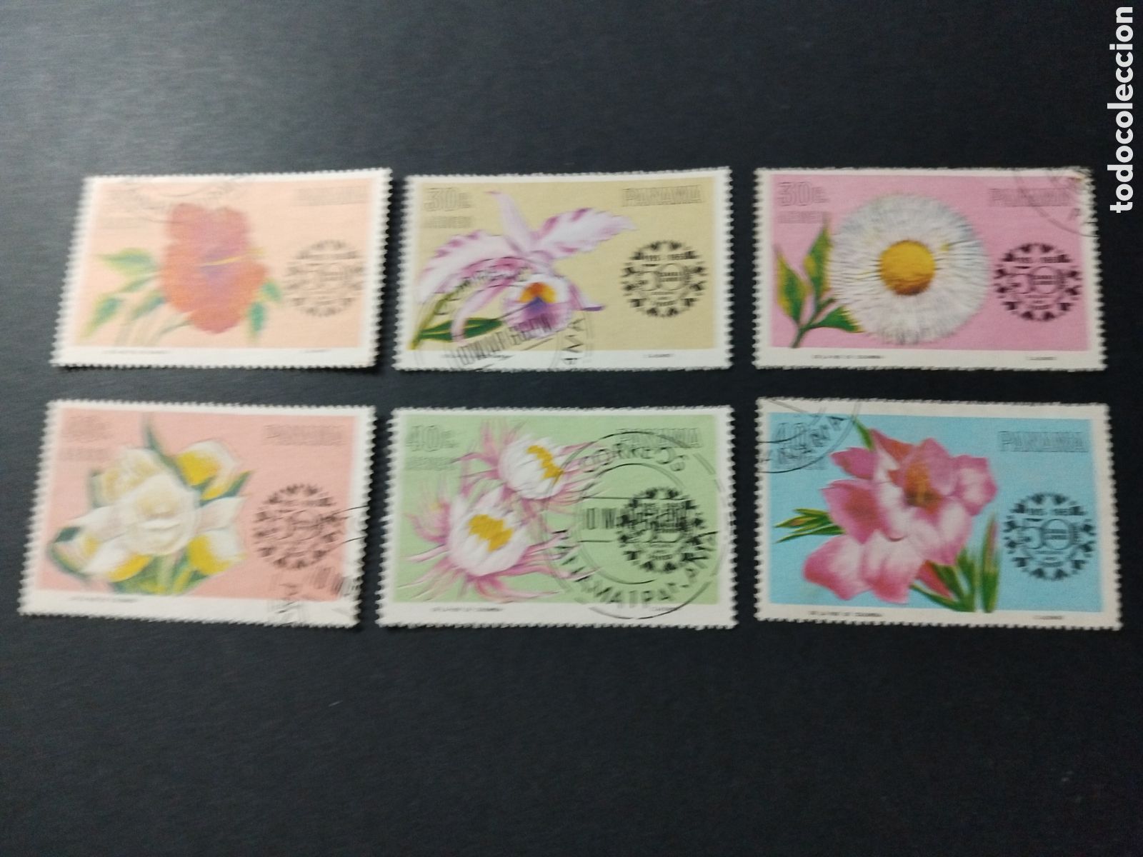 Sellos: Panam&aacute;. 1966. Flores. Aniversario.